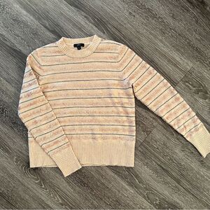 J. Crew Sequin Stripe Supersoft Yarn Sweater